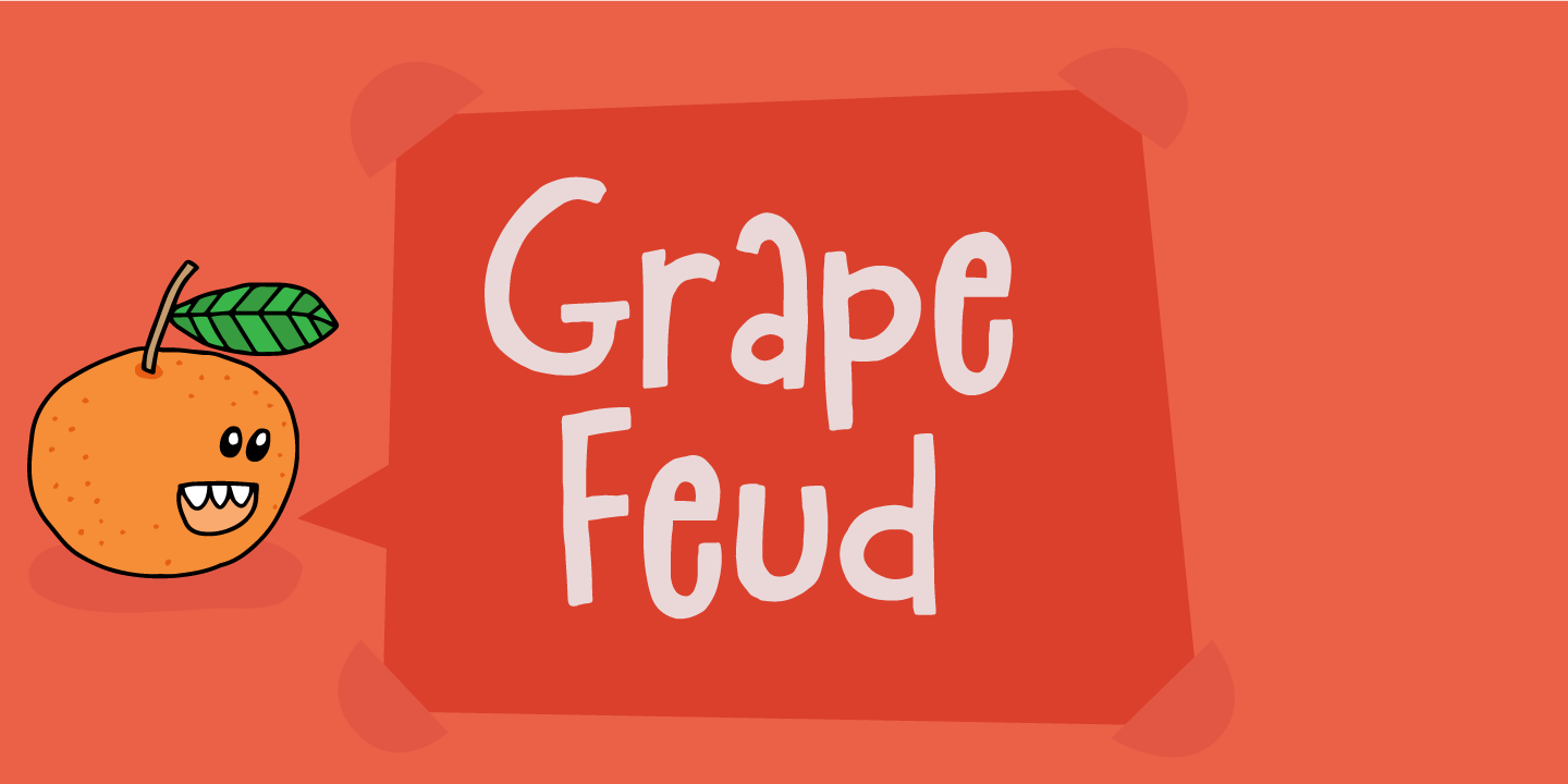 Пример шрифта Grape Feud #1